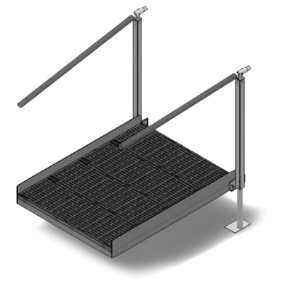 QRamp straight ramp section with ThruFlow slip resistant decking